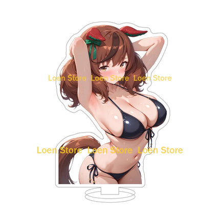 Hot game Anime sexy lingerie bikini girl student big ass big breasts bunny girl Anime Figure Acrylic stand desk ornament gift