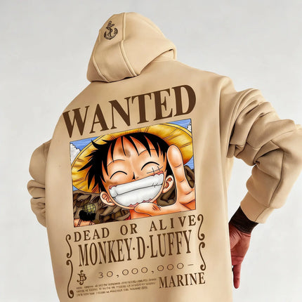 Autumn Fashion One Piece Luffy Anime Print Hoodie Men Women Streetwear Casual Cosplay Pullover Sweatshirt Long Sleeves Jacket