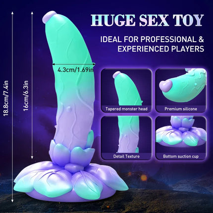 Monster Dildo Silicone Fantasy Colorful Cute Dildo Gingerbread Man Strong Suction Cup Dragon Dildo Anal Plug Sex Toys For Women