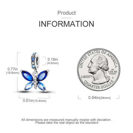 Charm Silver 925 Beads Blue Series Fit Bracelet Charms DIY Original Fashion  Pendants For Jewelry Maing