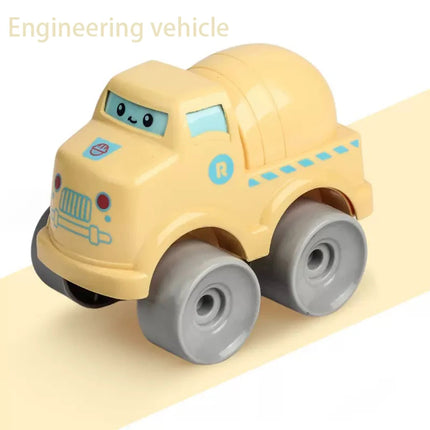 Cartoon Cute Pull-Back Inertial Engineering Toy Car, Interesting Inertial Car, Parent-Child Interactive Children's Toy, Holiday