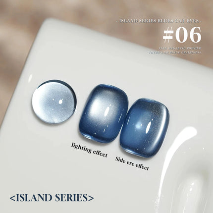 10ML 1-10PCS Hot Selling Blue Nails Glass Bead Whitening Deep Blue Magnet Cat Eye Nail Polish Gel French Tip Nails Nail Supplies