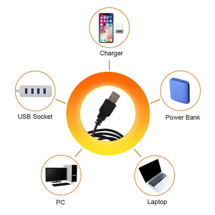 Projection Lamp USB Sunset Rainbow Atmosphere Night Light Sunset Light for Photography Selfie Coffee Store Live Wall Decoration