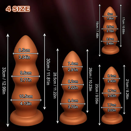big huge anal beads soft smooth anal dildo penetration anal toys Prostate Massage silicone dilatador super large butt plug ball