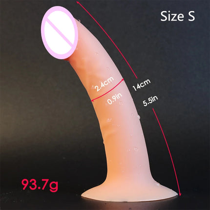 Cheap 4 Sizes Realistic  Silicone Dildo Women Erotic Anal Sex Toys Gay Soft Clitoris Vaginal Masturbators Penis Suction Cup Dick
