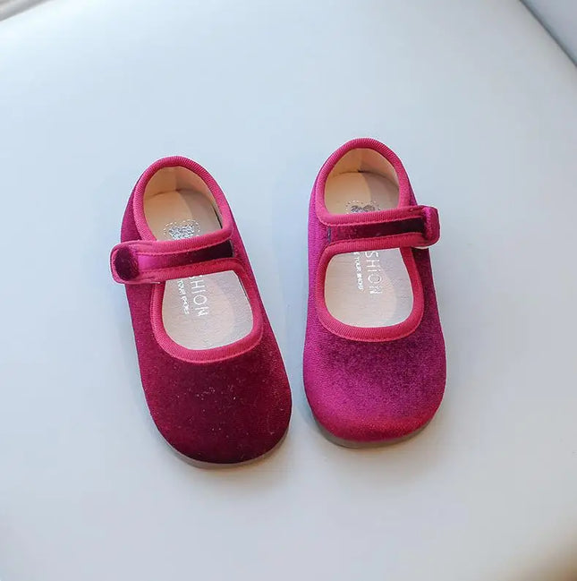 Girls Suede Flats Shoes Soft Sole Kids Moccasin Shoes Japanese Style Solid Color Simple Children's Casual Shoes Spring Autumn