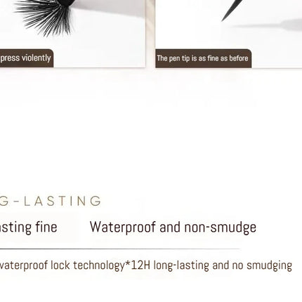 JUDYDOLL Ultra-fine Liquid Eyeliner Skinny Curved Brushwork Long lasting Waterproof Anti Shake Fast Drying Slim Enlarged Eyes
