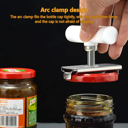 Bottle Opener Stainless Steel Can Opener Labor-saving Unscrew Lid Multifunctional Opener Home Adjustable Rotating  Kitchen Tools