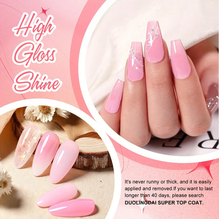 Poly Gel Nail Kit Starter with 4 Colors (Natural Clear + 3 Tones) - Quick Dry Nail Polish, / Curable DIY Gel Nail Polish for