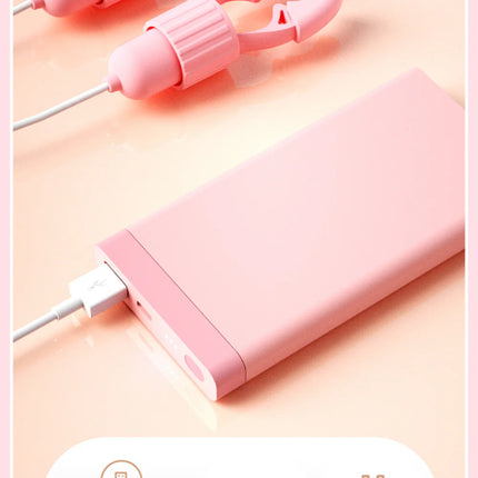 Nipple Clamps Vibrator Breast Massage Tongue Licking Sucking Vibrating Clit Stimulator Female Maturbator Adult Sex Toy For Women