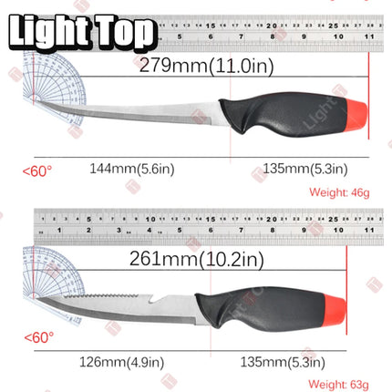 WXCOO Stainless Steel Fish Filleting Knife Sharp Butcher with Cover Multifunctional Fruit Meat Cutting Fish Boning Knives