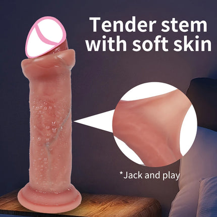 Strap On Realistic Dildos for Women Lesbian Realistic Skin Sliding Foreskin Testicles Dildo Anal Big Dick Adult Sex Toys Penis