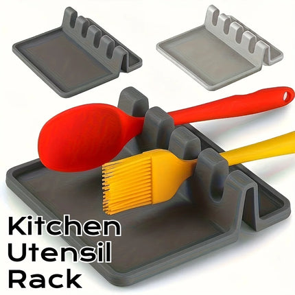 Silicone Kitchenware Rack Kitchen Tableware Drying Mat Spoon Chopsticks Spatula Storage Rest Holder Multifunctional Non-Slip Pad