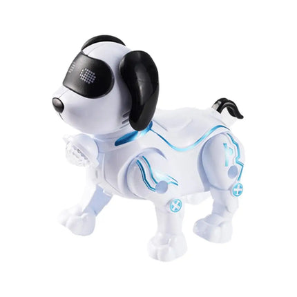 Bestselling Musical Dancing Robot Dog for Street Vending Wholesale Flashlight Walking Electronic Pet Toy, Built-in Melodies