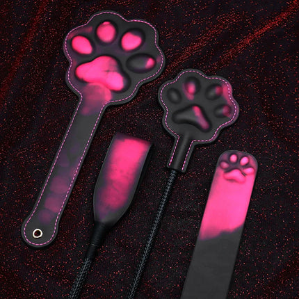 SP Tools Leather Temperature Color Changing 3D Cat Paw Spanking Adult Couple Play Toys Punishment Training Whip Spank Beat Toys