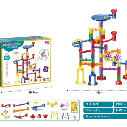 Children's Maze Building Block Set Marble Running Transparent Puzzle Educational Parent-Child Assembly Game Toy