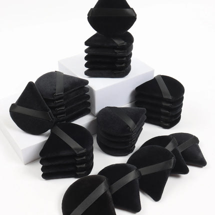 Black Triangle Powder Puff Facial Makeup Sponge Soft Velvet Cosmetics Puff Mixer Beauty Foundation Make-Up Sponge Makeup Access
