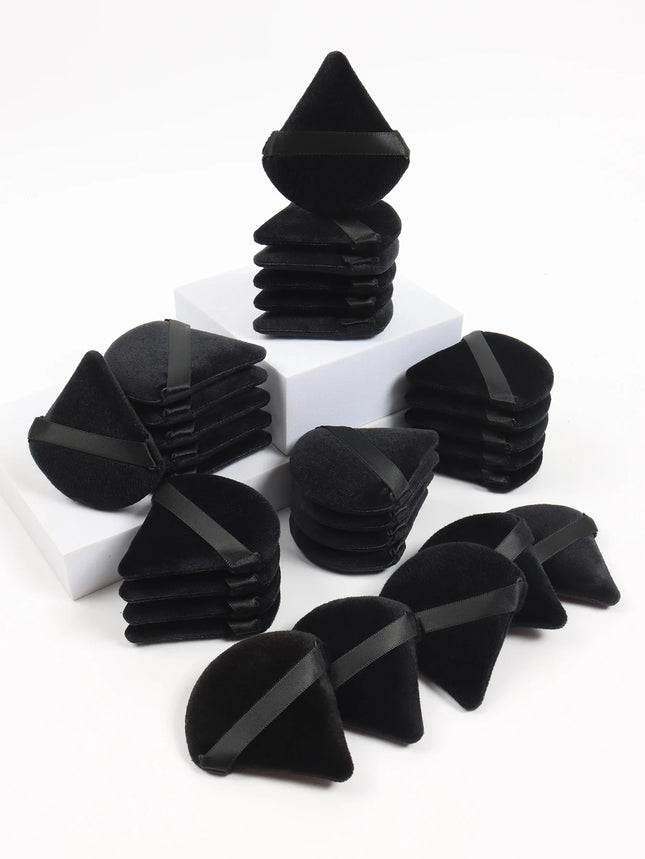 Black Triangle Powder Puff Facial Makeup Sponge Soft Velvet Cosmetics Puff Mixer Beauty Foundation Make-Up Sponge Makeup Access