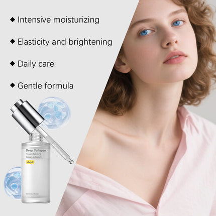 Deep Collagen Serum Moisturizing Brightening Skin Tone Improve Fine Line Enhance Elasticity Tightening Hydration Korean Skincare