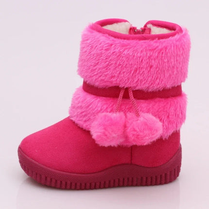 Children Girls Snow Boots Winter Comfortable Thick Warm Kids Boots Lobbing Ball Thick Kids Autumn Cute Boys Boots Princess Shoes
