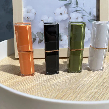 10/30/50PCS 12.1mm High-Quality Empty Crystal Acrylic Lipstick Tubes DIY Empty Square Lip Balm Packaging Makeup Tool
