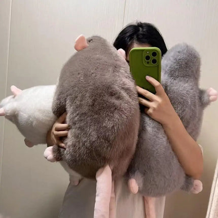 Cute 35/50cm Mouse Doll Cartoon Plush Flower Branch Rat Doll Soft Oversized Animal Figure Kid Gift Birthday Stuffed&Plush Animal