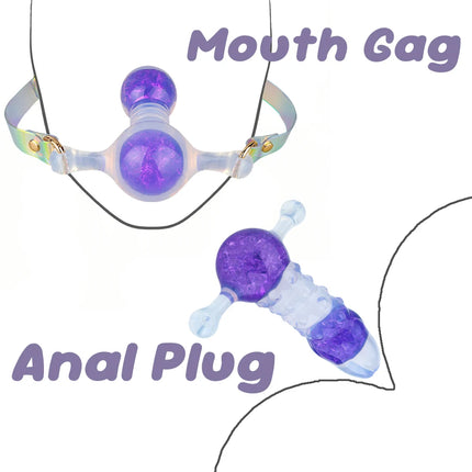 NNSX Silicone Mouth Gag with Adjustable Straps Breathable Ball Gag Deep Throat BDSM Adults Game Bondage Sex Toy For Women Men