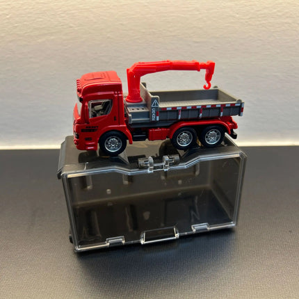 Alloy Engineering Vehicle Toys for Kids 1:64 Diecast Excavator Mixer Dump Truck Model Car with Display Box Boys Collectible Gift