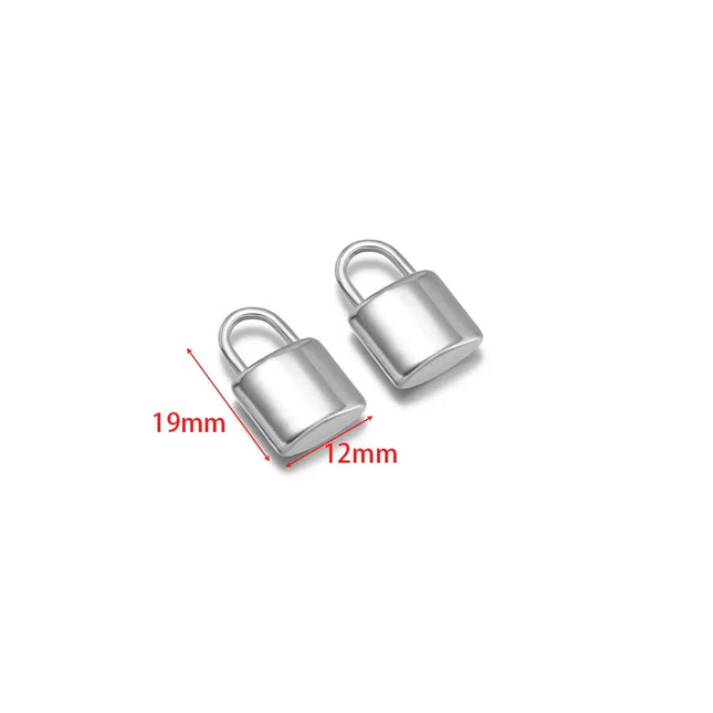 5pcs Gold Plated Stainless Steel Heart Lock Pendants Key Series Love Charms DIY Jewelry Making Necklace Bracelet Fittings Bulk