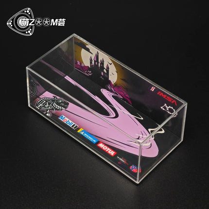 1/64 Car Model Acrylic Display Box Compatible with MINIGT Porsche GT3 R-Shaped Bone Dragon