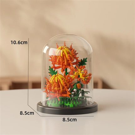 KNEW BUILT Eternal Rose Micro Mini Building Block Flower Toy-Ever-Blooming without Wither,Ideal Valentine's Day Gift for Girls