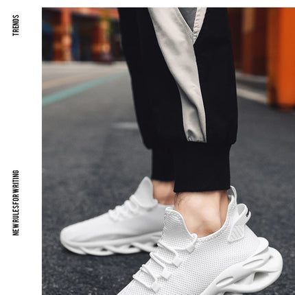 Summer Men Casual Sports Running Shoes Breathable Lightweight Sneakers Outdoor Mesh Black Athletic Jogging Tennis Walking Shoe