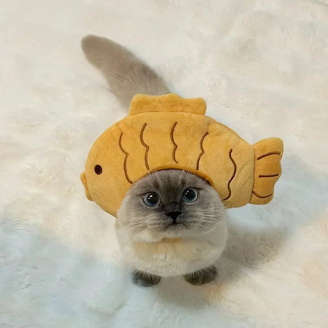 Funny Cat Hat Bear Plush Head Cover Cute Cat Dog Knitted Warm Headpiece Pet Hat Kitten Puppy Cosplay Costume Accessories