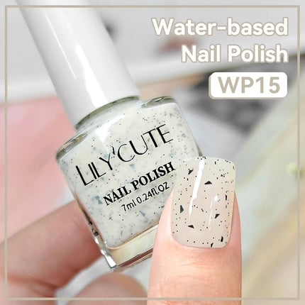 LILYCUTE 7ml Water-Based Nail Polish 40 Colors Long Lasting Quick Drying No Need of Lamp to Cure Nail Supplies For Nail Manicure