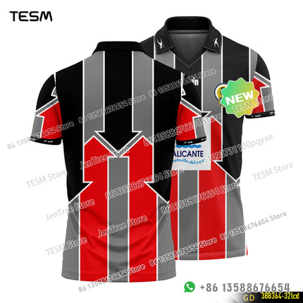 TESM Summer POLO Shirt Men Summer Sports V-neck T-shirt Street Trendy Short Sleeve 3D HD Print T-shirt