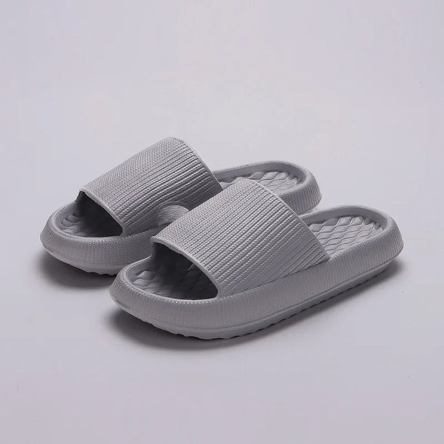 Lucyever 2026 Summer Non-slip Soft Cloud Slippers Women Comfy Eva Thick Platform Slides Woman Couple Bathroom Home Flip Flops 45