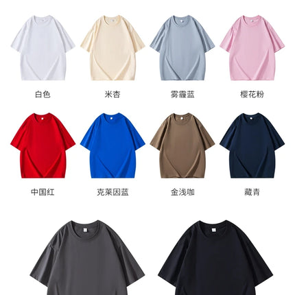 High Quality Heavy Weight 100% Cotton Custom T-Shirts Design Brand Logo/Picture Customized T-Shirt For Men And Women DIY Top Tee