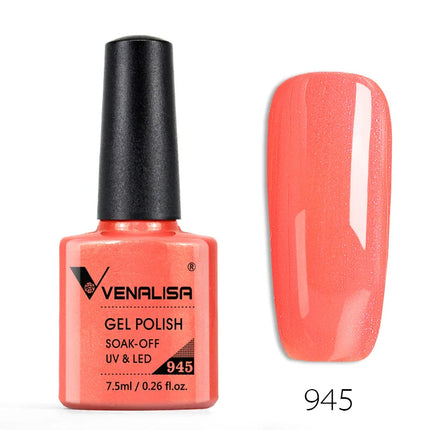 Venalisa Nail Gel Polish Semi Permanent Salon Quality TPO Free Glitter 7.5ml Soak off UV LED Nail Gel Varnish