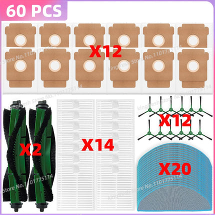 Fit For iRobot Roomba Combo Essential/ 2 Essential, Vac 2 Essential, 104 / 105 Combo Parts Main Brush Dust Bag Filter Mop Cloth