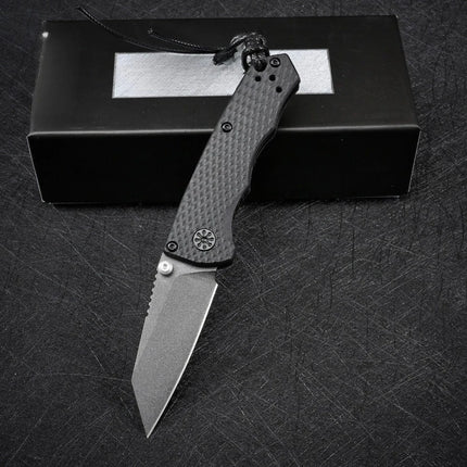 High-Quality BM 290 Outdoor Folding Knife D2 Steel Blade with Nylon Fiber Handle Camping Fishing Hiking Multi-Functional Tool
