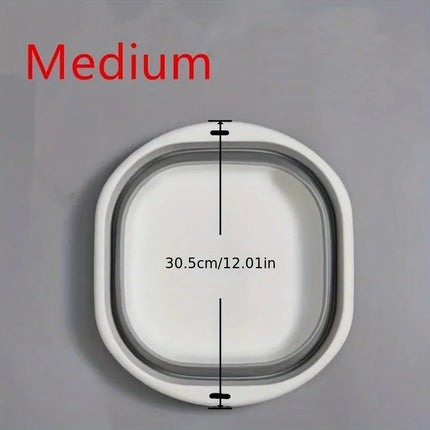 3 Pack Collapsible Tub Wash Basin Laundry Baskets Space Saving Storage Container for Dishing Fruit Camping Laundry Hiking Home