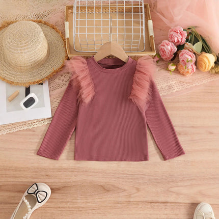Toddler Girls Shirt Girls Comfortable And Breathable Long Sleeved Casual And Versatile Top T Shirt детская одежда