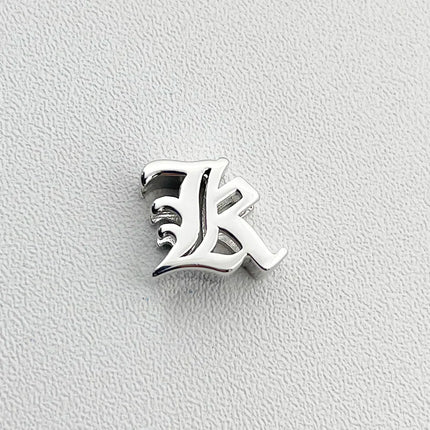 Unique Real 925 Sterling Silver Old English Letter A-Z Initial Charm Pendant For Women Girls Men Spiriti Jewelry Gift For Friend