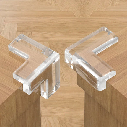 Soft Corner Protectors- Pre-Taped Rubber Edge Guards with Adhesive Strips, Furniture Bumpers for Fireplace Table Stairs Cabinet