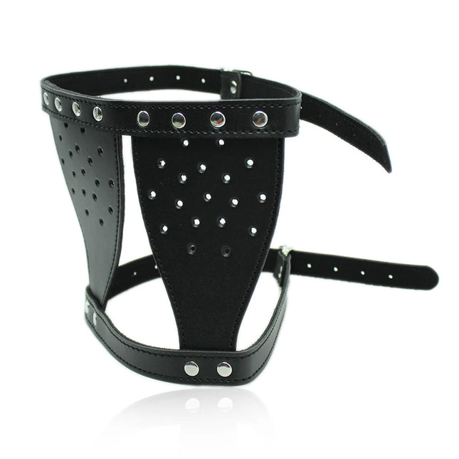 PU Leather Eye Mask Men Role Play Restraint Blindfold Masquerade Halloween Cosplay Costume Accessory
