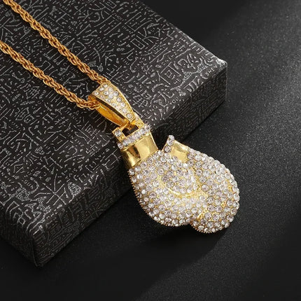 Hip Hop Iec Out Put Crystal Zirconia Dollar Sign Pendant Necklace Fashion Punk Cool Rock Rap Party Jewelry Accessories for Men