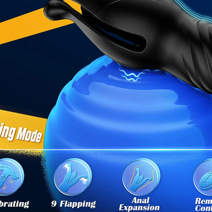 Prostate Massager Anal Vibrator Male Sex Toys for Men Anal Plug 9 Intensities Shock Flapping Thrusting Vibrating Butt Plug Sex Toy