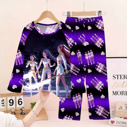 2026 Autumn Children Pajama Sets Cartoon Hunter Sleepwear for Kids 2-14years Teen Pijamas Boys Girls Loungewear Baby Clothes