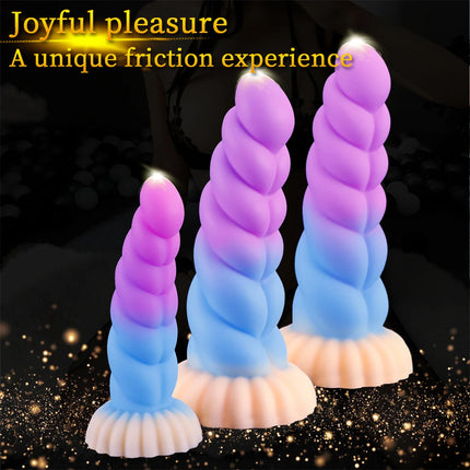 Silicone Soft Anal Toys Transparent Luminous Butt Plug 3 Size Adult Toys Tapon Anal Plug Braided Dilatador Anal Dildo Buttplug
