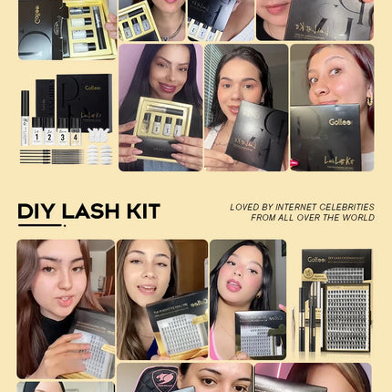 Gollee Lash and Eyebrow Tinting perm Kit Eyelashes Perm Semi-permanent Lash Lift Kit Eyelash Enhancer 4-6 Weeks Lasting Makeup
